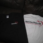 Not One More T-Shirts - Short Sleeve (blk & white) - $15.00 (2X & up $17.00)